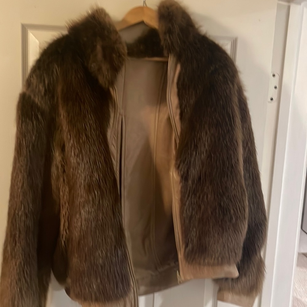 Fur/leather jacket